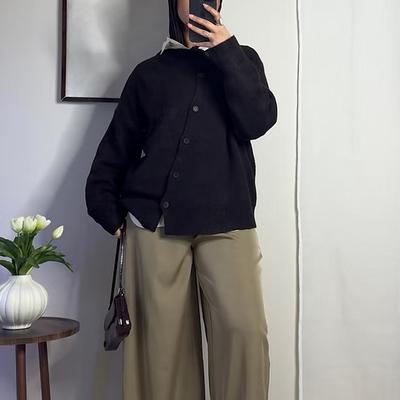 Pantalon fluide palazzo - camel