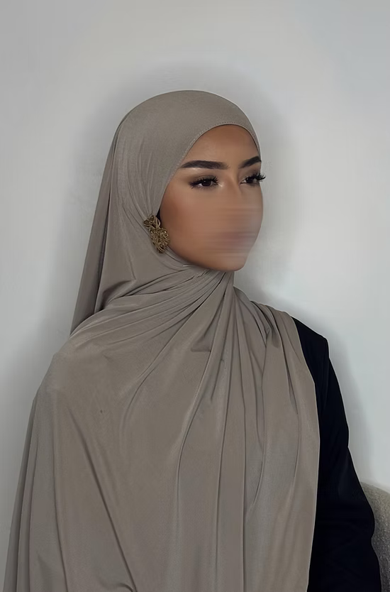 Hijab Jersey Premium - beige grisé -