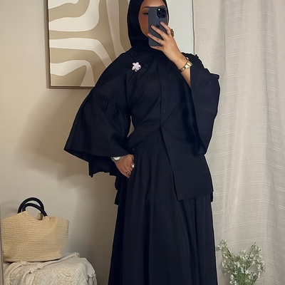 Jupe à pinces - noir -