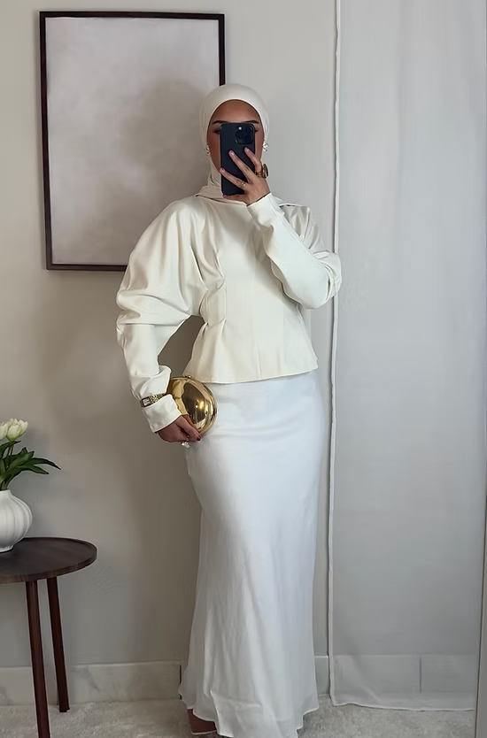 Top structuré - écru -