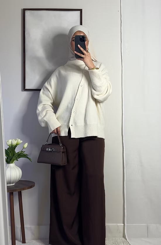 Cardigan asymétrique - 2 coloris -