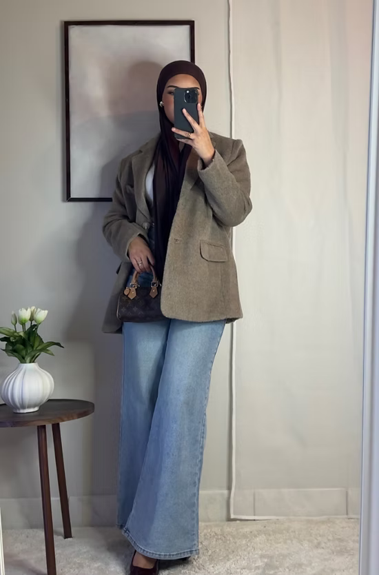 Blazer fourrure - taupe -
