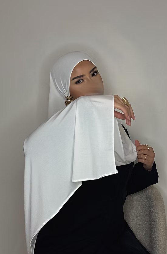 Hijab Jersey premium Luxe - blanc -