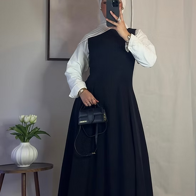 Robe classique sans manches - noir -