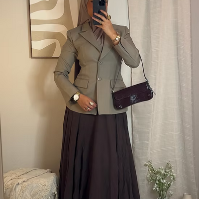 Blazer cintré - taupe -