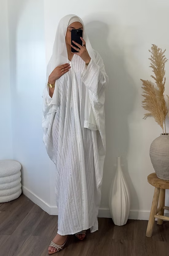 Abaya Dubai Mira - blanc -