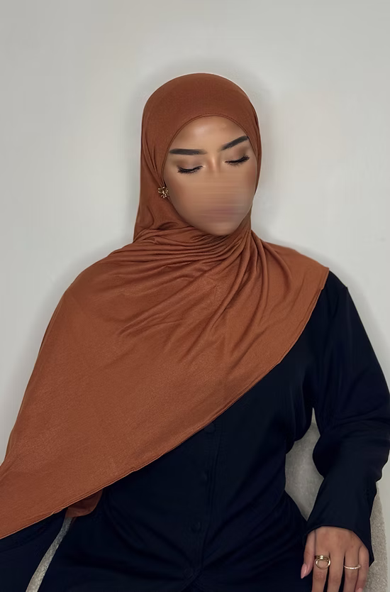 Hijab Jersey coton - rouille -