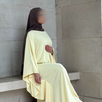 Abaya Ameera - jaune beurre -