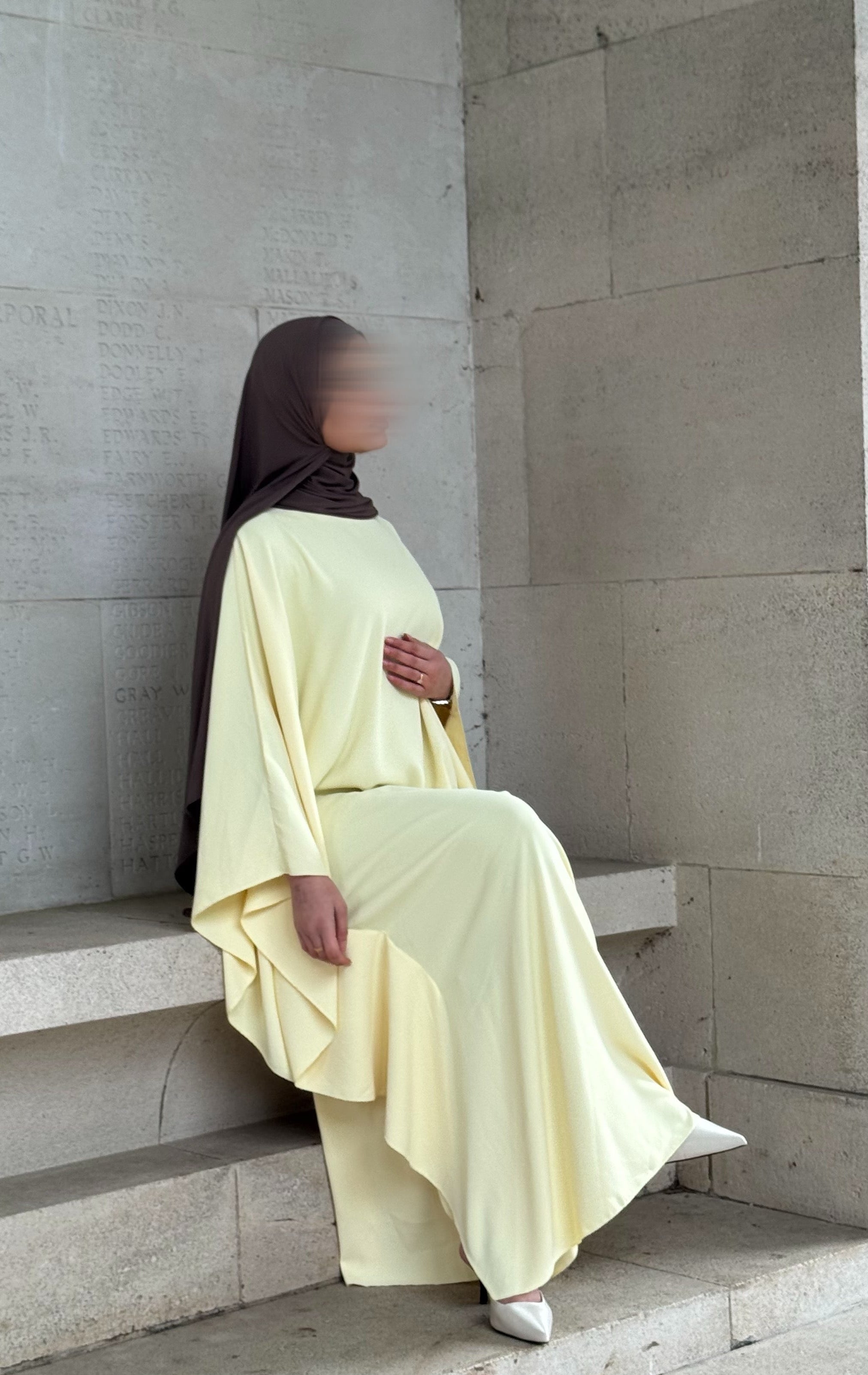 Abaya Ameera - jaune beurre -