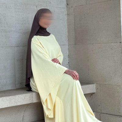 Abaya Ameera - jaune beurre -