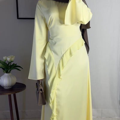 Robe Amina - jaune beurre -