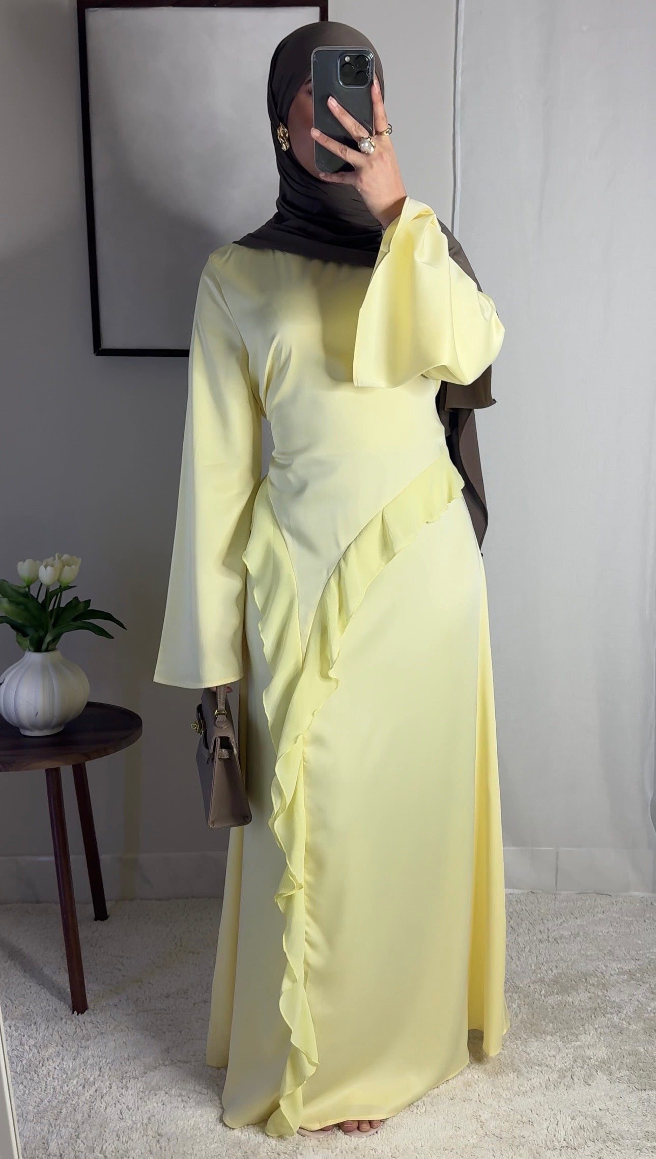 Robe Amina - jaune beurre -