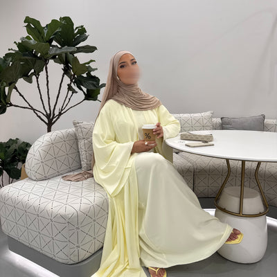 Abaya Nihel 4 pièces - jaune beurre - [PRÉCOMMANDE]