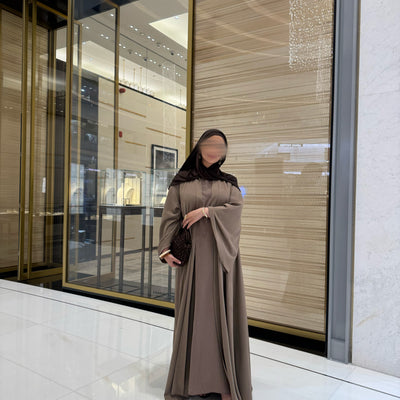 Abaya Nihel 4 pièces - taupe - [PRÉCOMMANDE]
