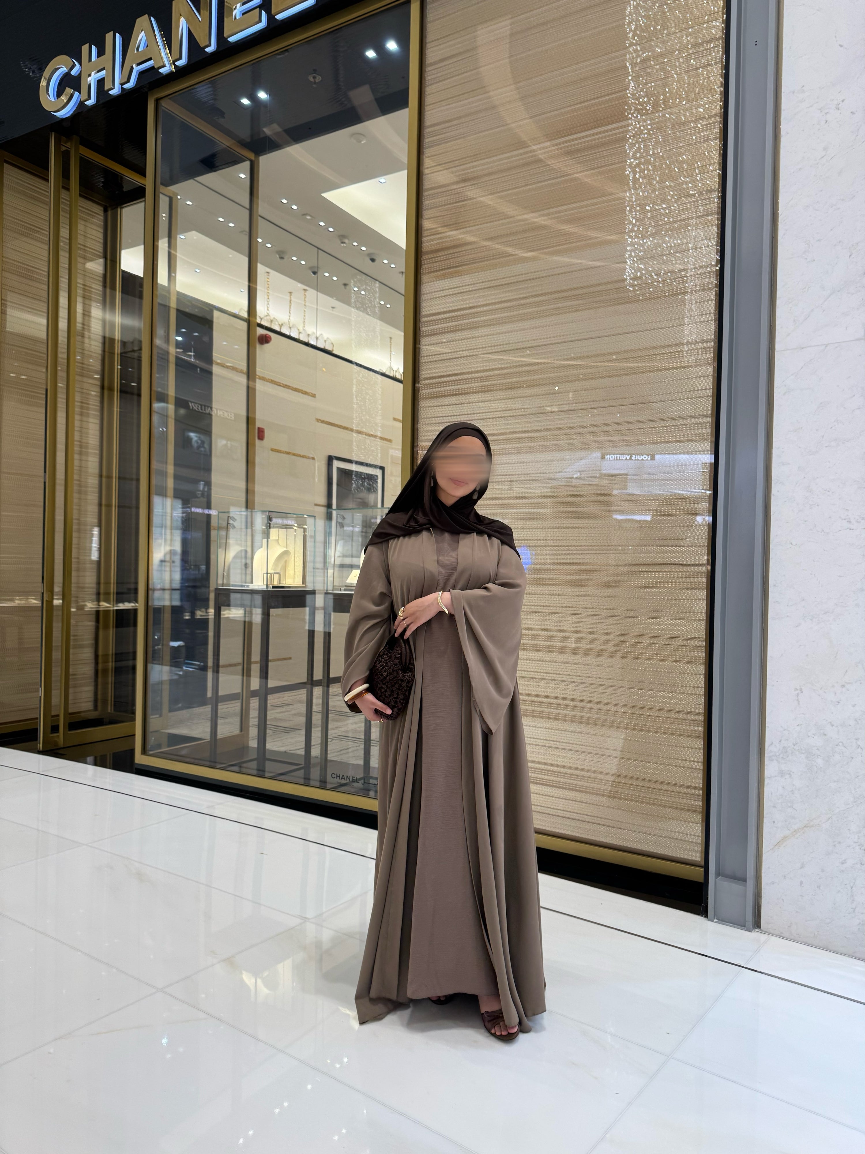 Abaya Nihel 4 pièces - taupe - [PRÉCOMMANDE]