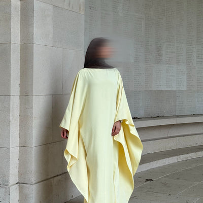 Abaya Ameera - jaune beurre -