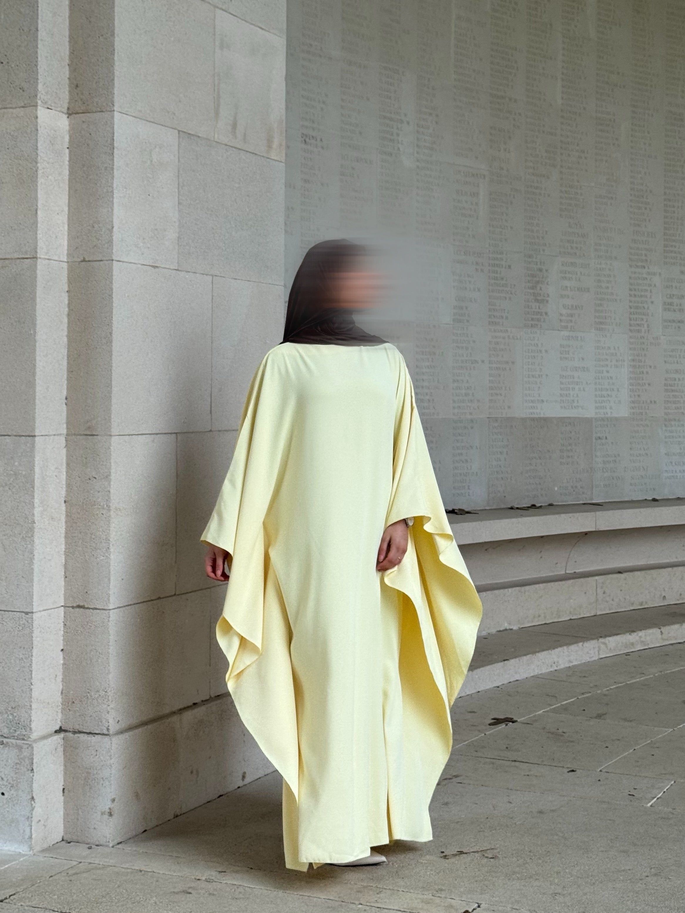 Abaya Ameera - jaune beurre -
