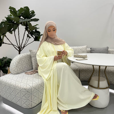 Abaya Nihel 4 pièces - jaune beurre - [PRÉCOMMANDE]