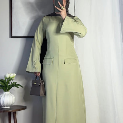 Robe longue structurée - vert mint -