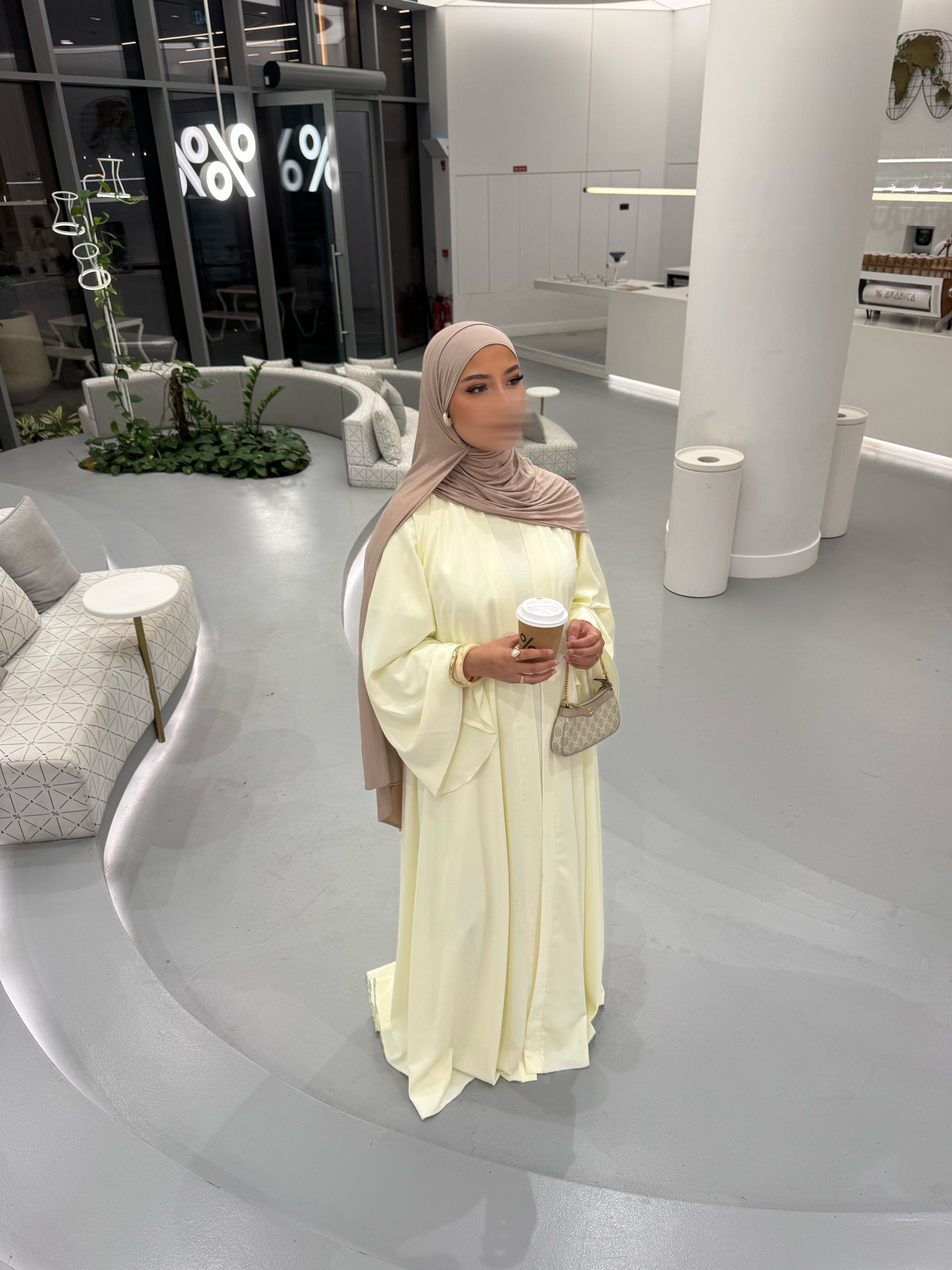 Abaya Nihel 4 pièces - jaune beurre - [PRÉCOMMANDE]