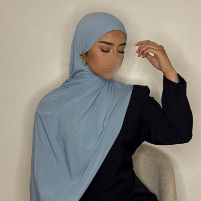 Hijab Jersey Premium - bleu bébé -