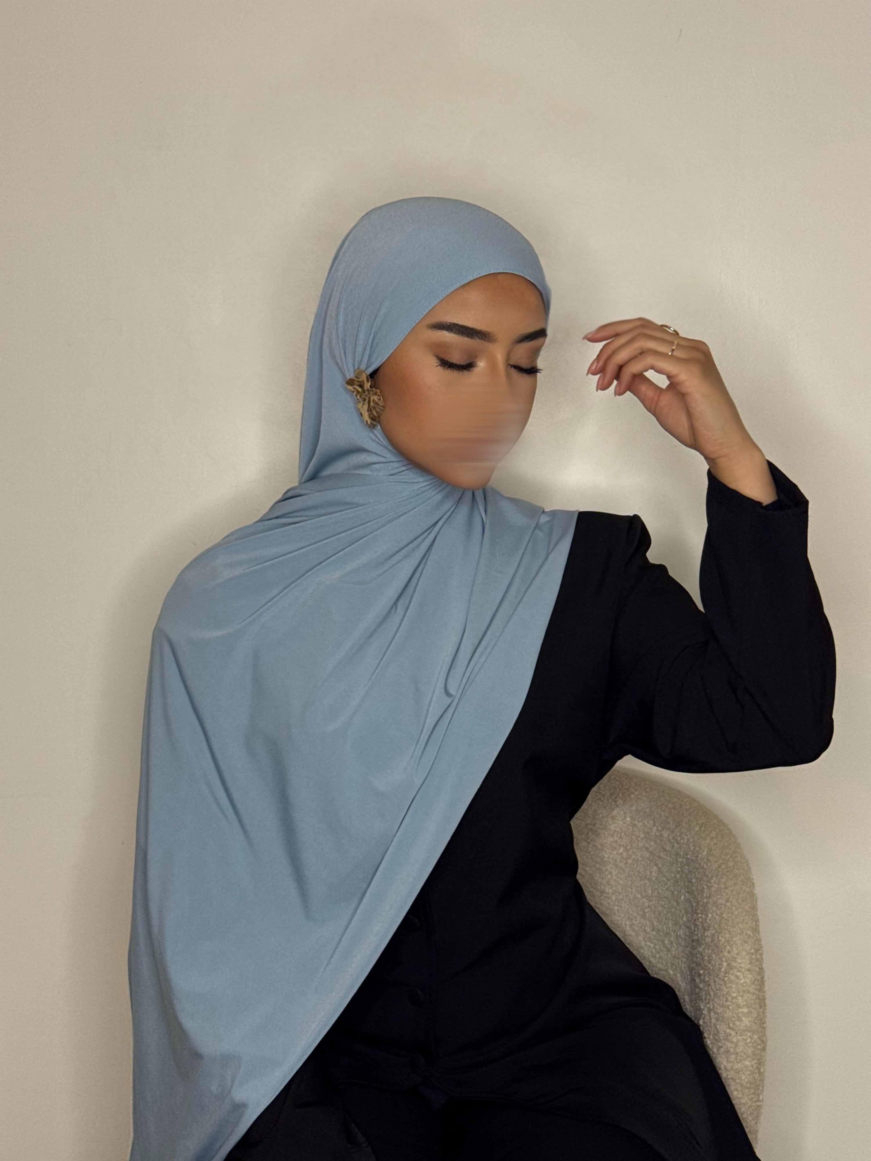 Hijab Jersey Premium - bleu bébé -