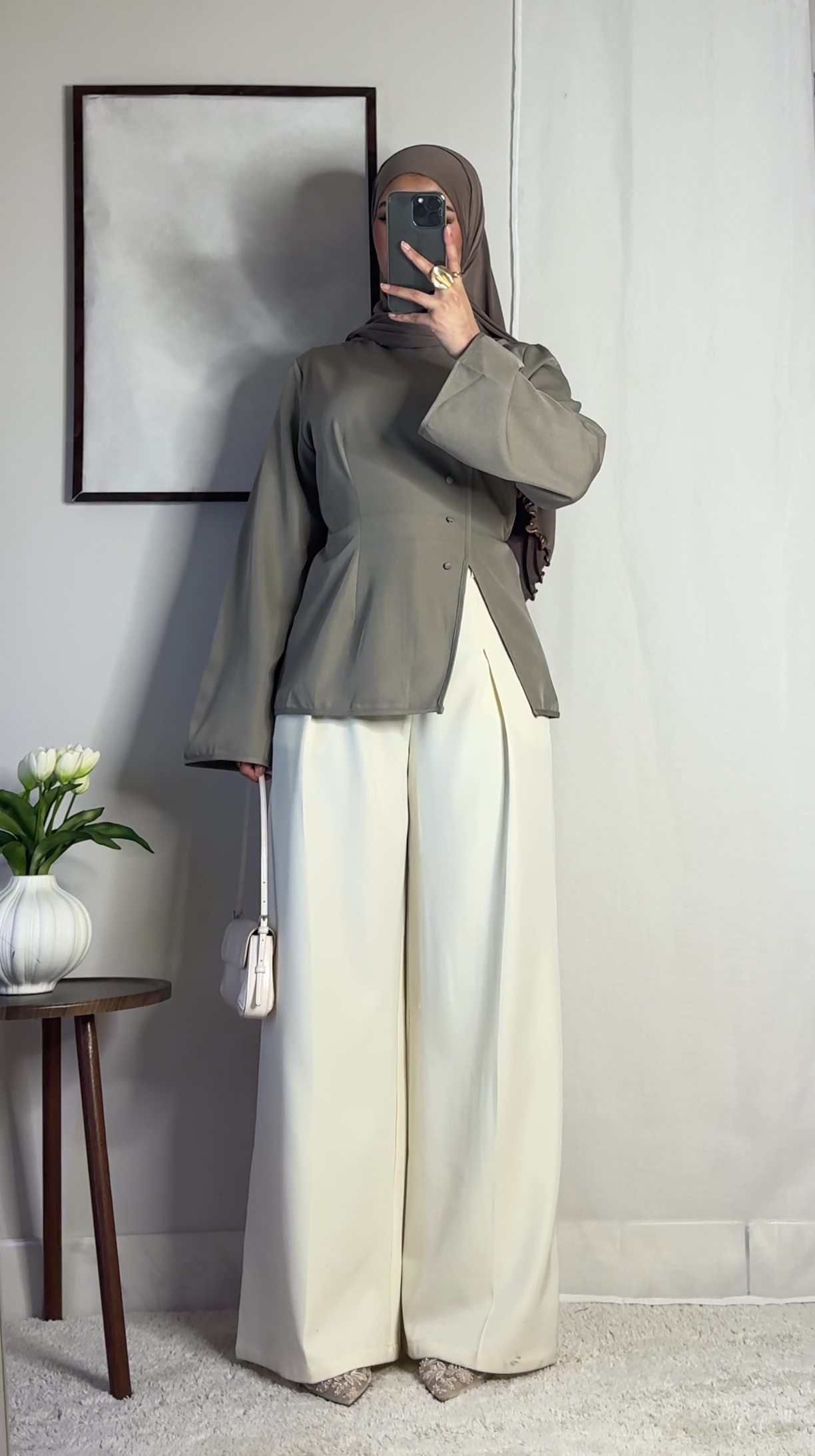 Top kimono - taupe -