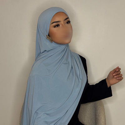 Hijab Jersey Premium - bleu bébé -