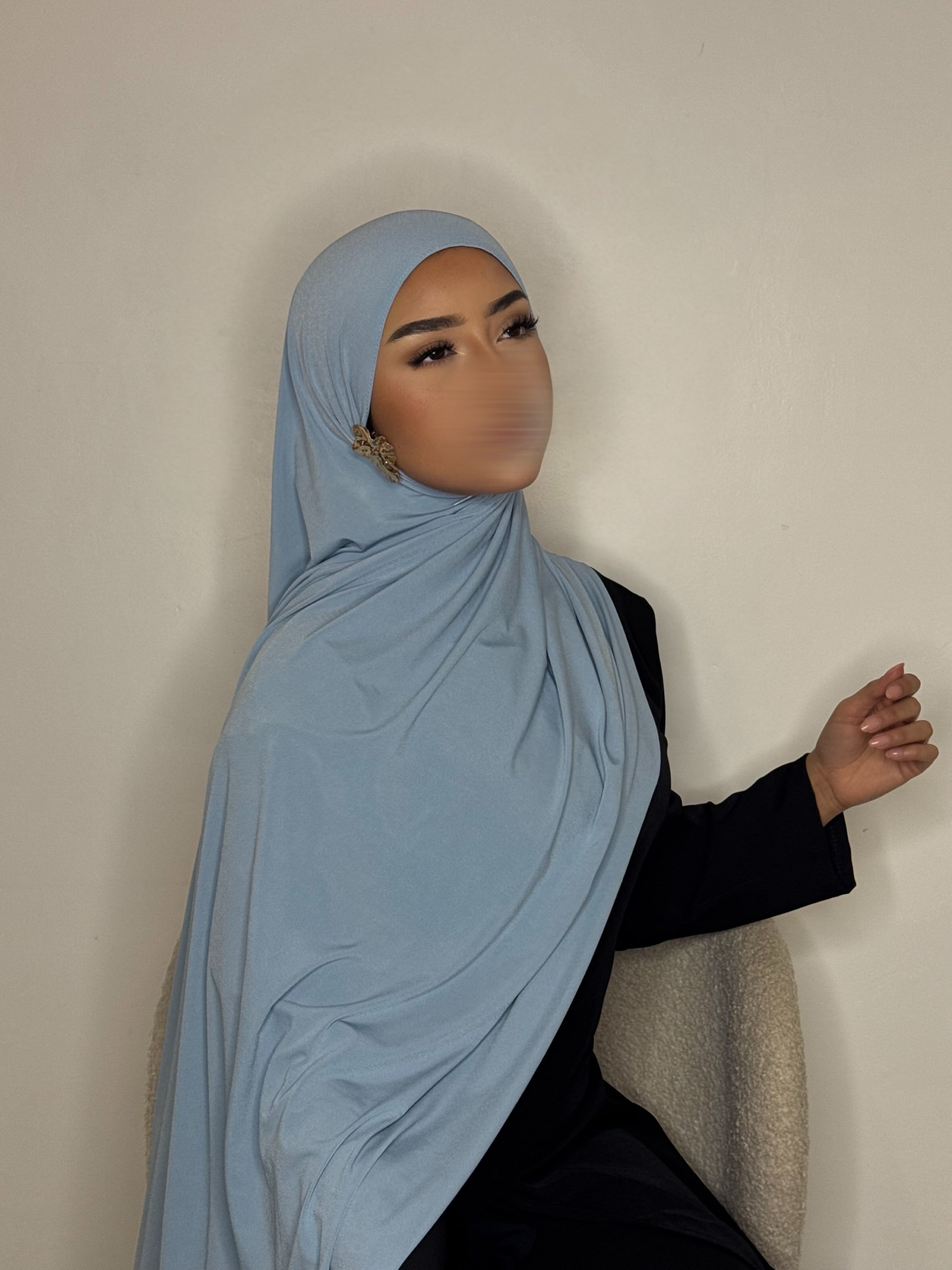 Hijab Jersey Premium - bleu bébé -