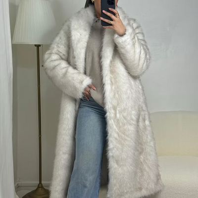 Fourrure longue - beige -