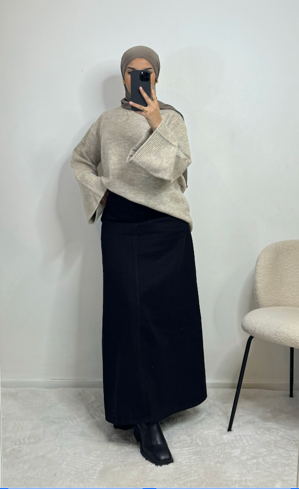 Jupe en jean - noir -