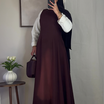 Robe classique sans manches - aubergine -