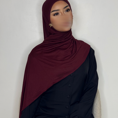 Hijab Jersey coton - bordeaux -