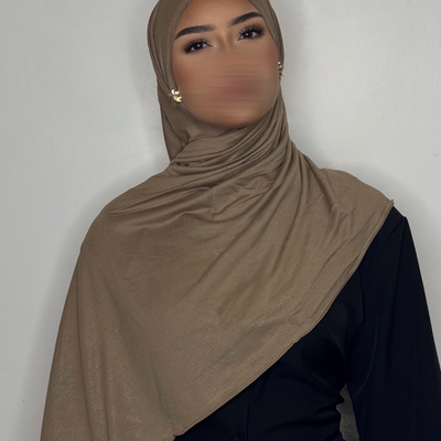 Hijab Jersey coton - camel clair -