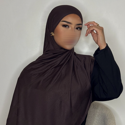 Hijab Jersey coton - café -