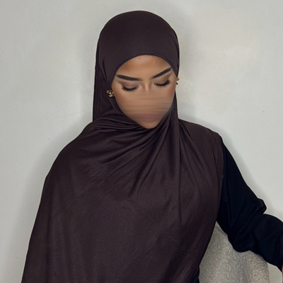 Hijab Jersey coton - café -