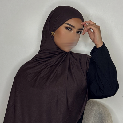 Hijab Jersey coton - café -