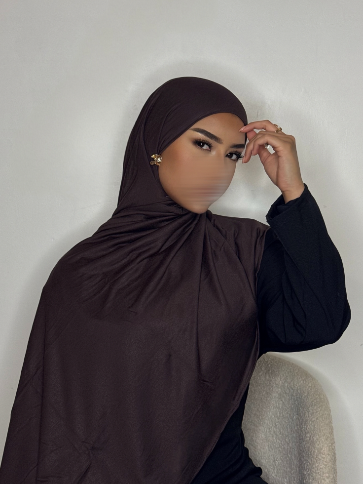 Hijab Jersey coton - café -