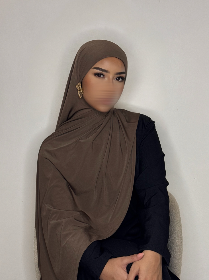 Hijab Jersey Premium - chocolat -