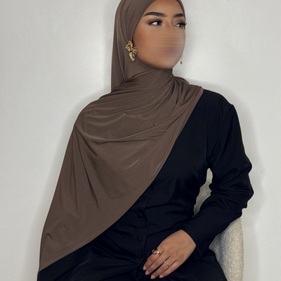 Hijab Jersey Premium - chocolat -