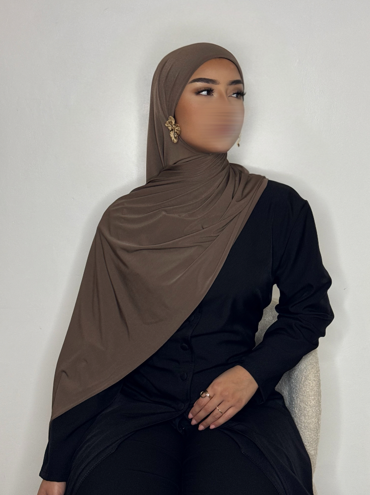 Hijab Jersey Premium - chocolat -