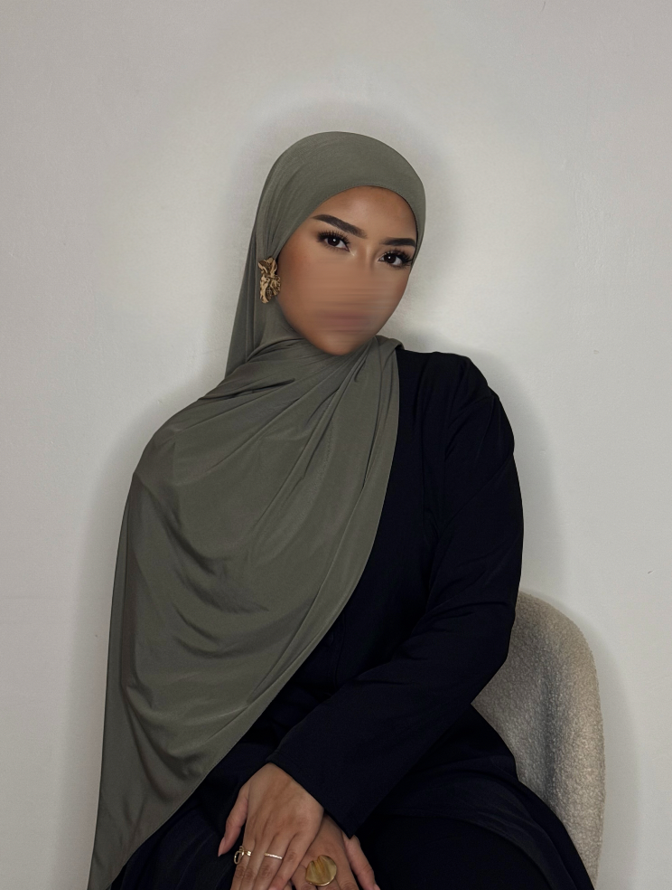 Hijab Jersey Premium - vert olive -
