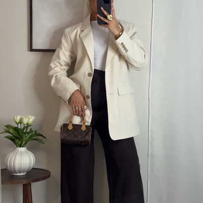 Pantalon tailleur long - café -