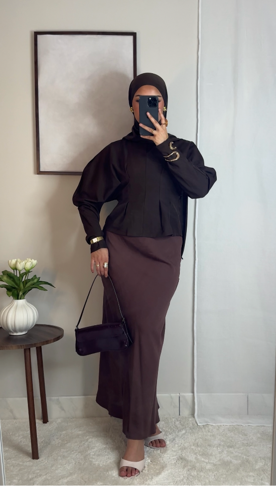 Top structuré - marron -