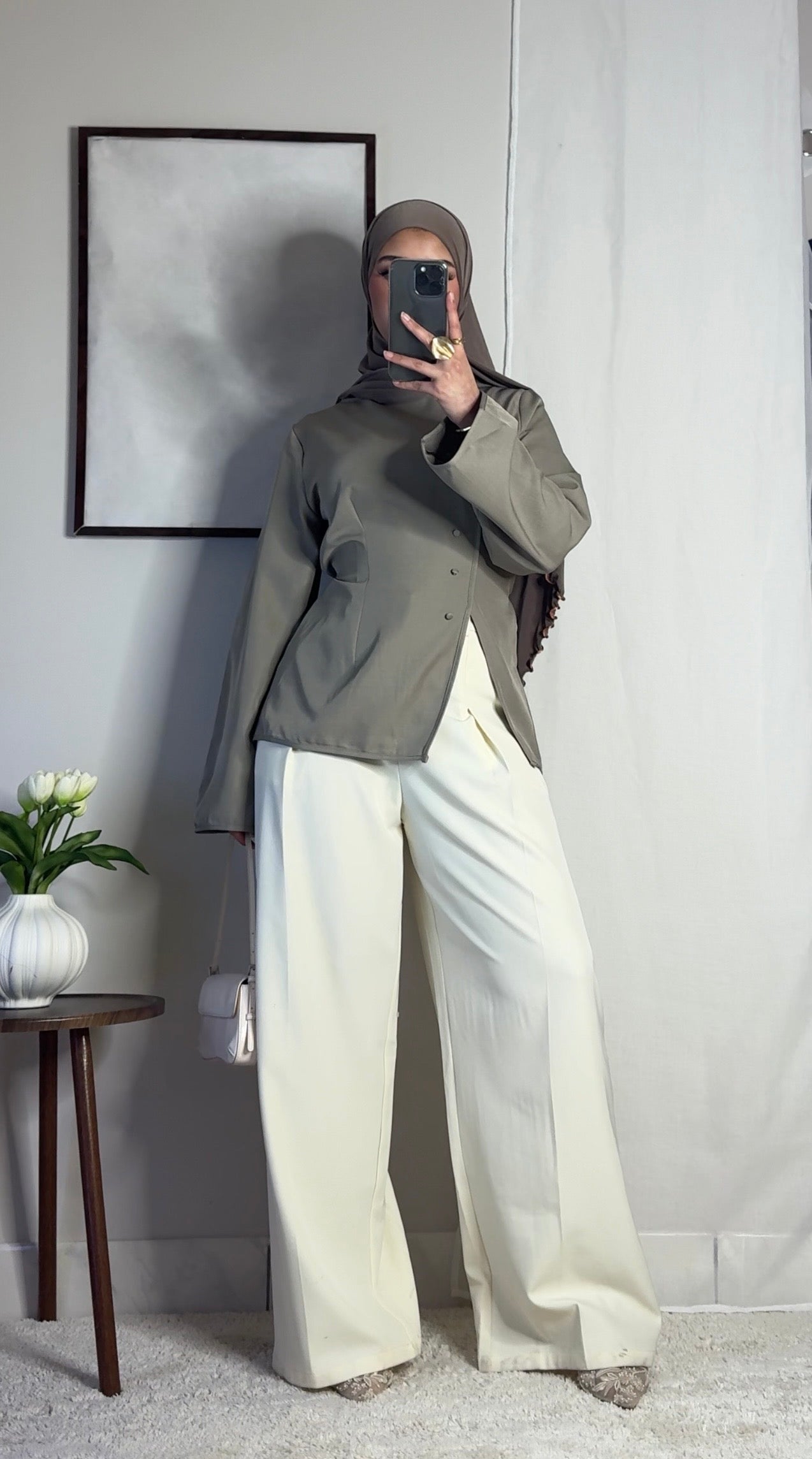 Top kimono - taupe -