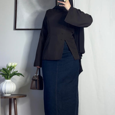 Top kimono - café -