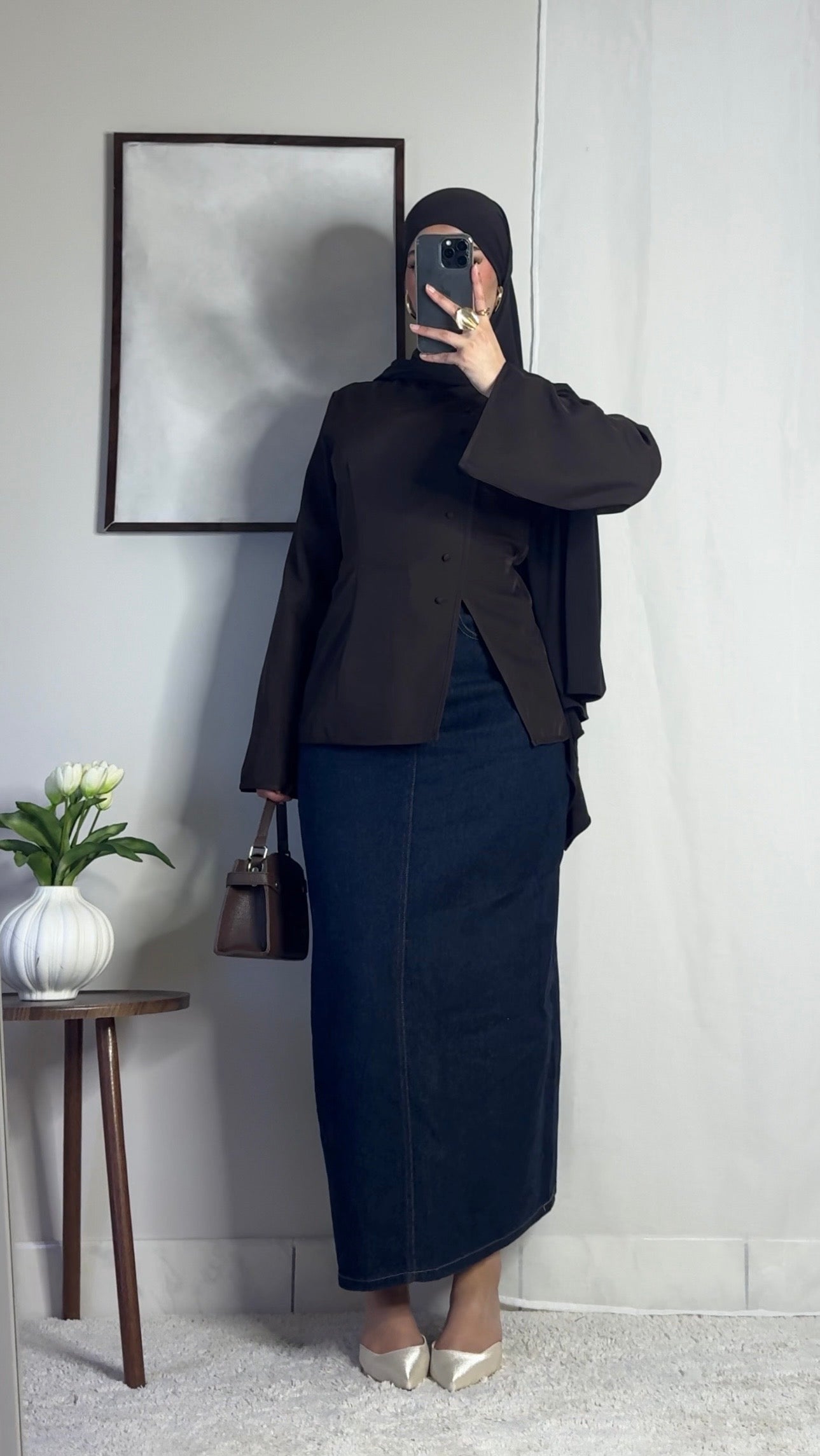 Top kimono - café -