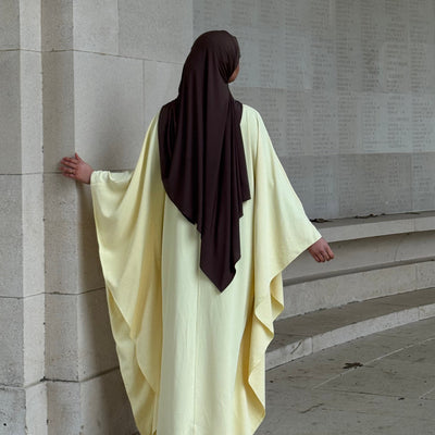 Abaya Ameera - jaune beurre -