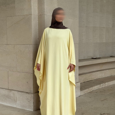 Abaya Ameera - jaune beurre -