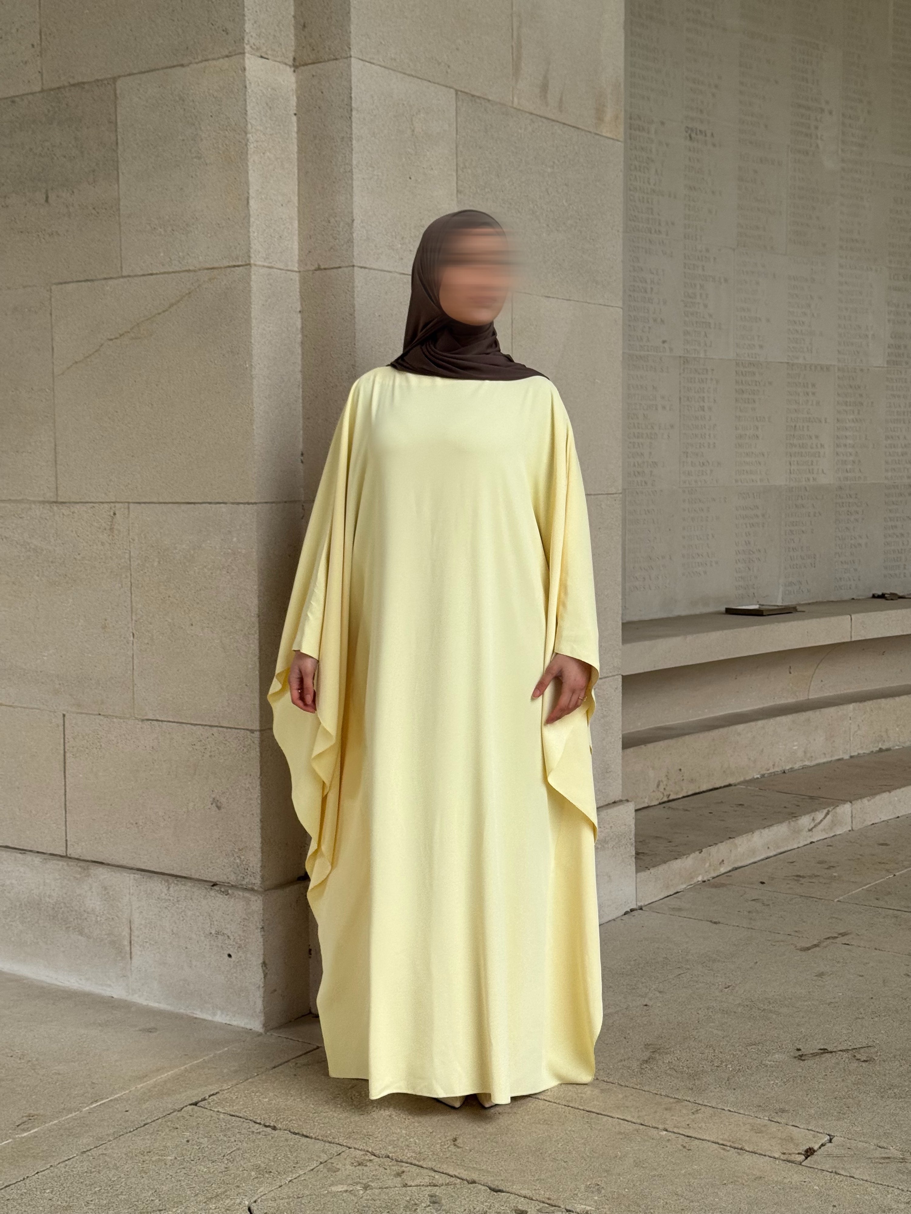 Abaya Ameera - jaune beurre -
